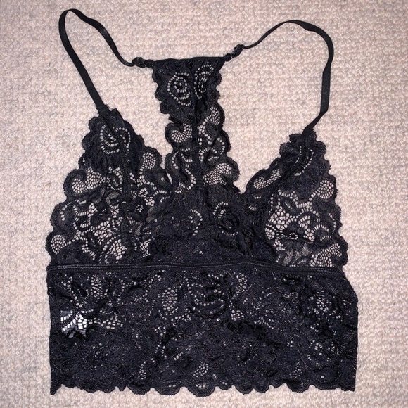 Black Crochet Lace Bralette Crop Top 🖤 S, M, L - Picture 15 of 15
